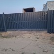Откатные ворота из евроштакетника с обшивкой Шахматка автоматические на в/с