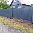 Откатные ворота из профнастила автоматические на в/с